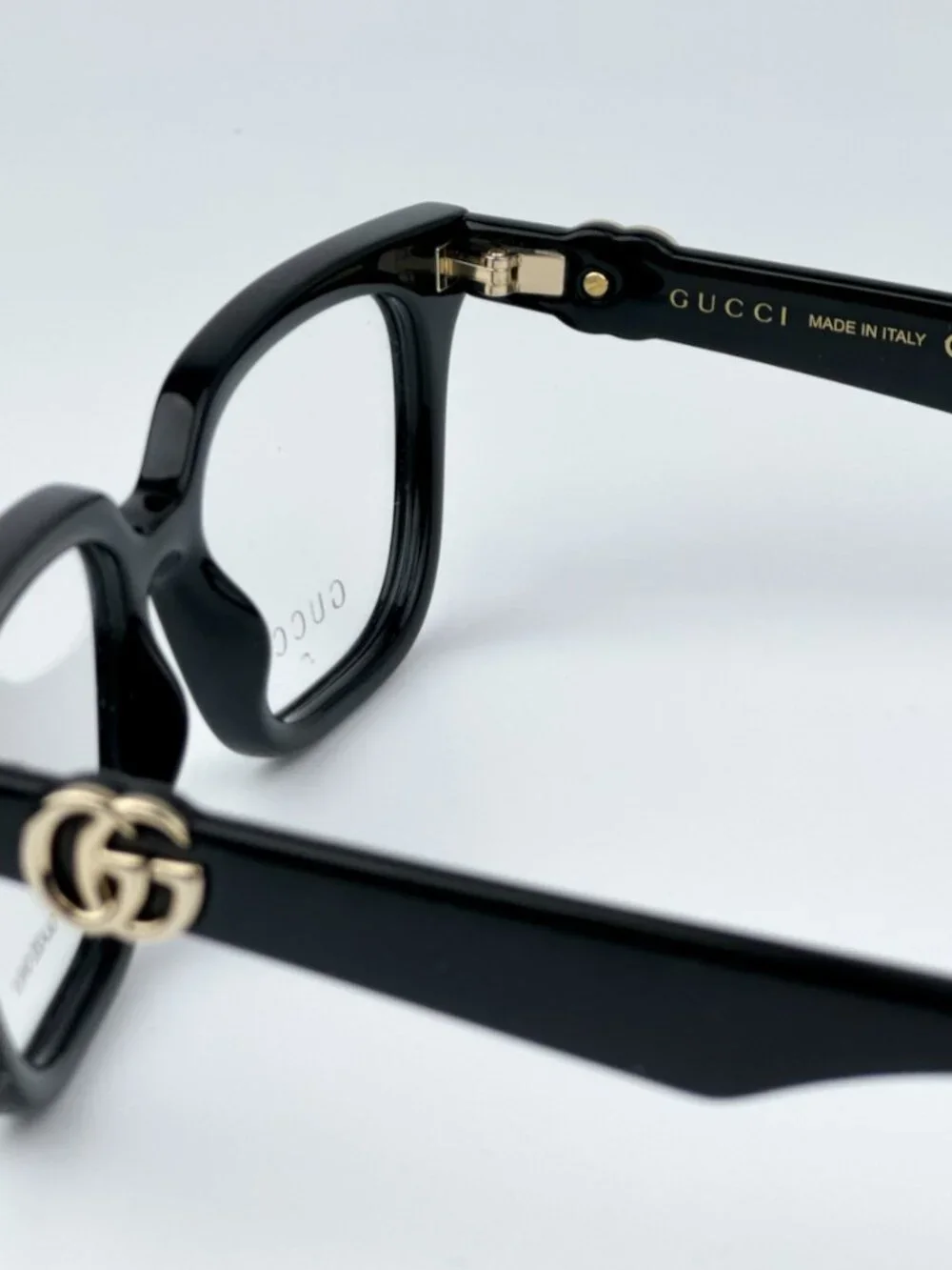 Gucci GG1536O 001 BRAND NEW Eyeglasses Black Square Women